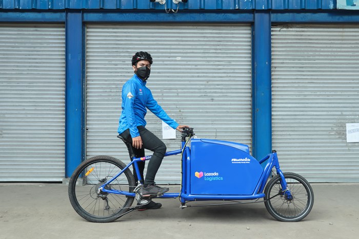 Pengiriman Ramah Lingkungan Dengan Sepeda, Lazada Kenalkan Blue Vehicle