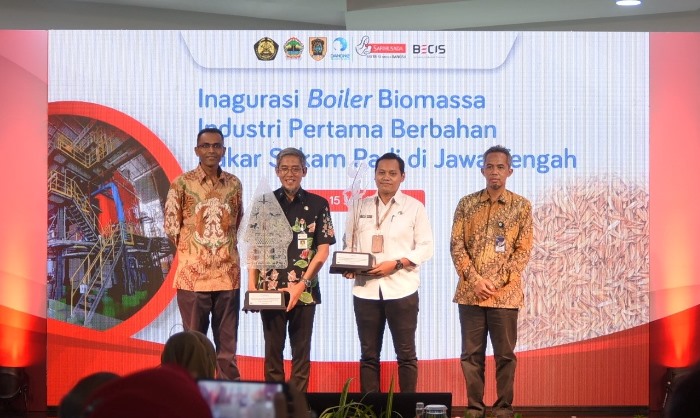 Danone Bangun Boiler Biomassa Berbahan Bakar Sekam Padi Pertama Di Jawa Tengah