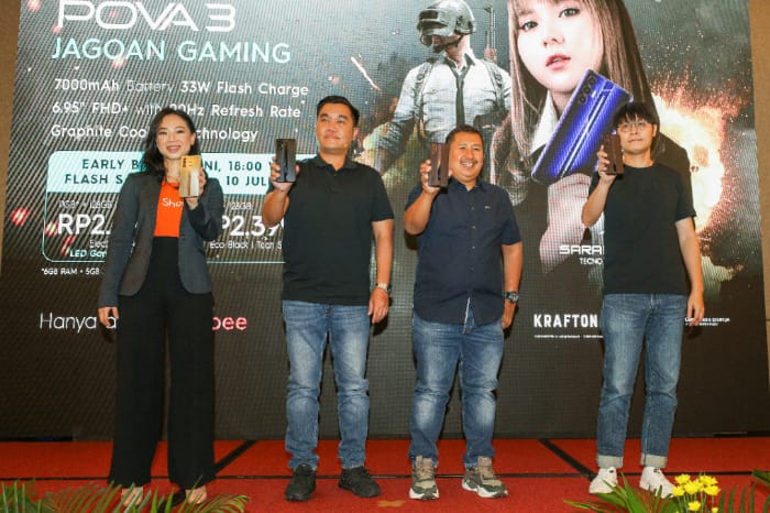 POVA 3, Smartphone Gaming Yang Kombinasikan Fitur 33W Flash Charge Dan Baterai 7000mAh Resmi Diluncurkan Di Indonesia