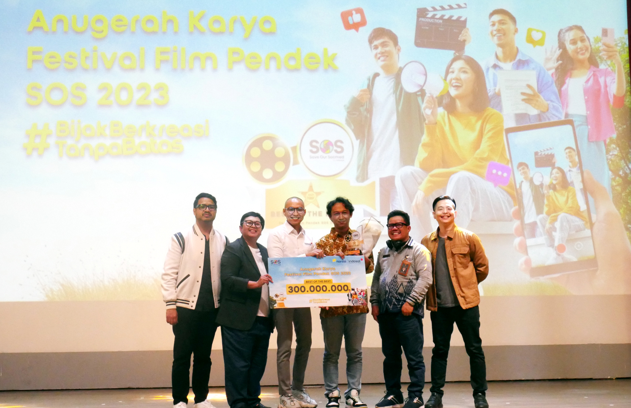 Anugerah Karya Festival Film Pendek SOS 2023, Indosat Gerakkan Generasi Muda untuk Bicara Baik di Digital Lewat Kreativitas