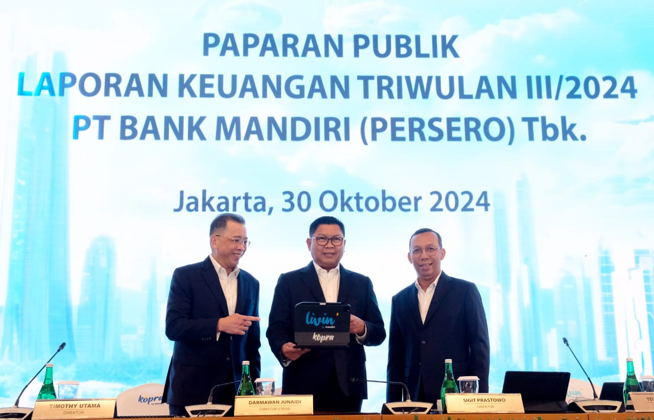 Dorong Ekonomi Nasional, Bank Mandiri Catat Penyaluran Kredit Rp 1.590 triliun di Kuartal III 2024