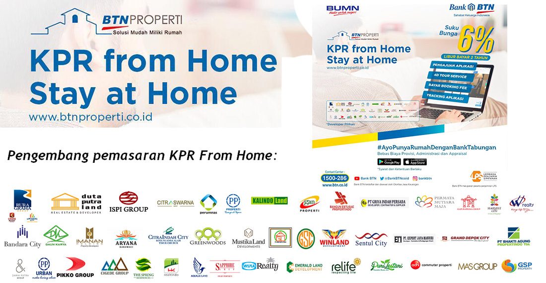 Tawarkan KPR From Home Bunga 6%, BTN Gandeng 42 Pengembang Pilihan