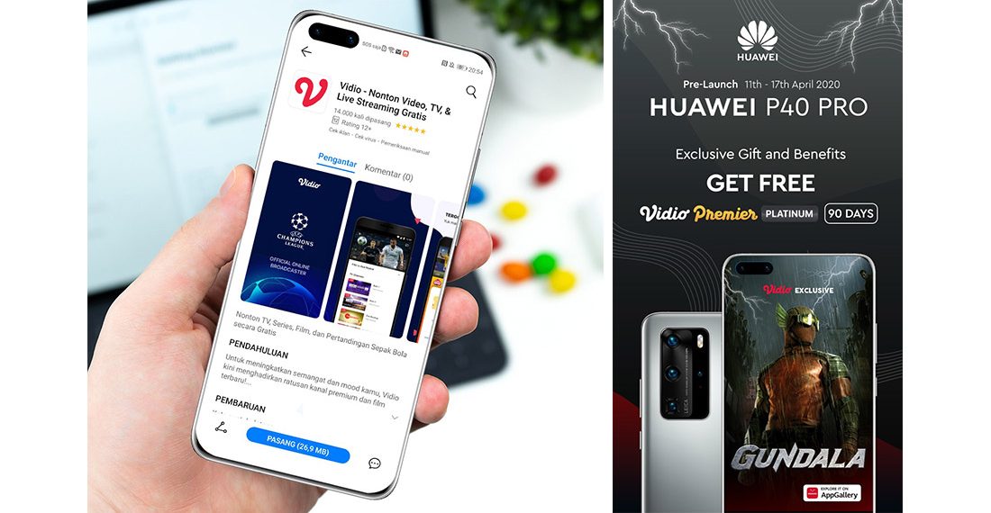 Vidio Kasih Voucher Berlangganan Premium Gratis buat Pengguna HUAWEI P40 Pro