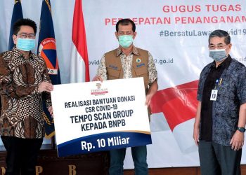 Tempo Scan Group Serahkan Bantuan kepada BNPB Terkait Penanggulangan Covid-19