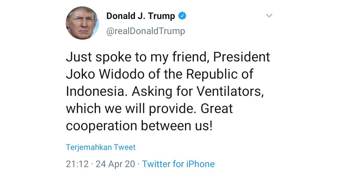 Indonesia-AS Sepakat Tingkatkan Kerja Sama Alkes dalam Penanganan Covid-19