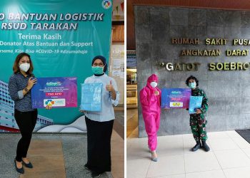 XL Axiata Buka Layanan SMS Donasi dan Salurkan Ribuan APD Baju Hazmat