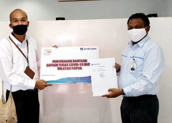 Jamkrindo Cabang Jayapura Berikan Alat Kesehatan Kepada BUMN Wilayah Papua