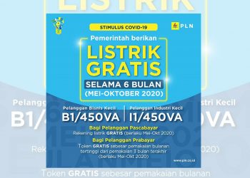 Hore!!! Mei-Oktober 2020 Tarif Listrik Bisnis dan Industri Kecil 450 VA Dibebaskan