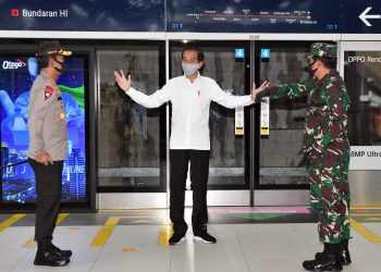 Presiden Jokowi Tinjau Stasiun MRT Bundaran HI