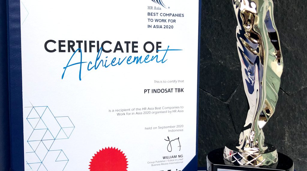 Indosat Ooredoo Meraih HR ASIA Award: “Best Companies to Work for in ASIA 2020”