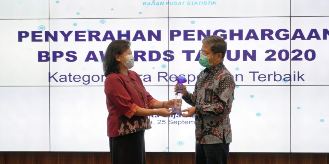 Komitmen dalam Keterbukaan Data, RNI Raih Mitra Responden Terbaik pada BPS Awards 2020