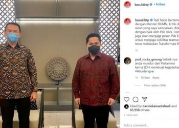 Usai Bongkar Borok Pertamina, Ahok Temui Menteri Erick Thohir
