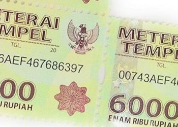Single Tarif, Kini Biaya Materai Jadi Rp10.000