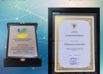 Sukses Distribusikan BSB Pemerintah, BGR Logistics Raih Penghargaan dari Kemensos