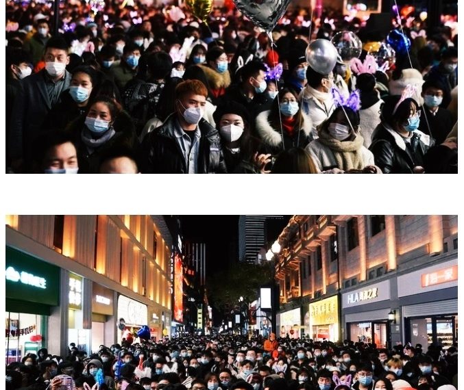 Wuhan, Kota yang Pernah Jadi Episentrum Corona Rayakan Tahun Baru 2021 dengan Kerumunan