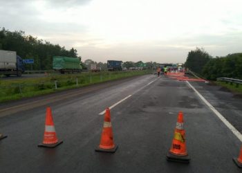 Penutupan Jalur di KM 122+400 arah Jakarta di Ruas Tol Cipali Diberlakukan Contraflow