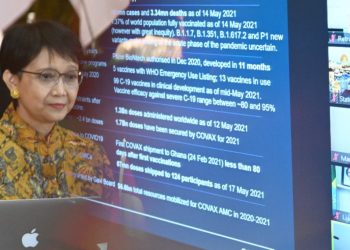 Pimpin Pertemuan COVAX, Menlu Retno Marsudi Dorong Peningkatan Kapasitas Produksi Vaksin