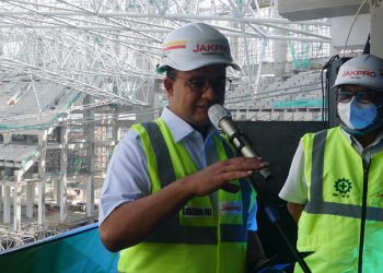 Lifting Atap Stadion JIS Seberat 3.900 Ton, Bentang Lifting Terpanjang di Asia