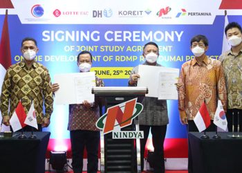 Nindya Bersama Pertamina dan 3 Perusahaan Korsel Teken Perjanjian Studi Bersama Kilang Unit II Dumai