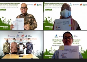 Nindya Karya Bersama Jasa Tirta II dan DanareksaTeken MoU Pengembangan PLTS & PLTB