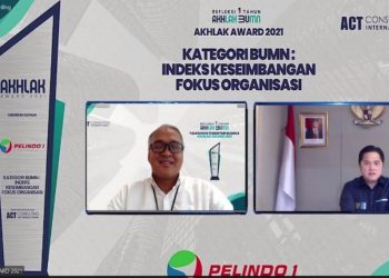 Pelindo 1 Sabet AKHLAK Award 2021 Kategori Indeks Keseimbangan Fokus Organisasi dengan Nilai A