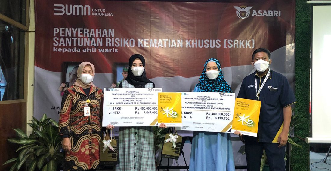 ASABRI Serahkan Santunan untuk Ahli Waris 4 Prajurit yang Gugur Akibat Serangan KKB di Papua Barat