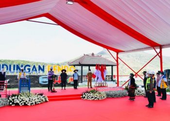 Resmikan Bendungan Bendo, Presiden Jokowi: Alhamdulillah