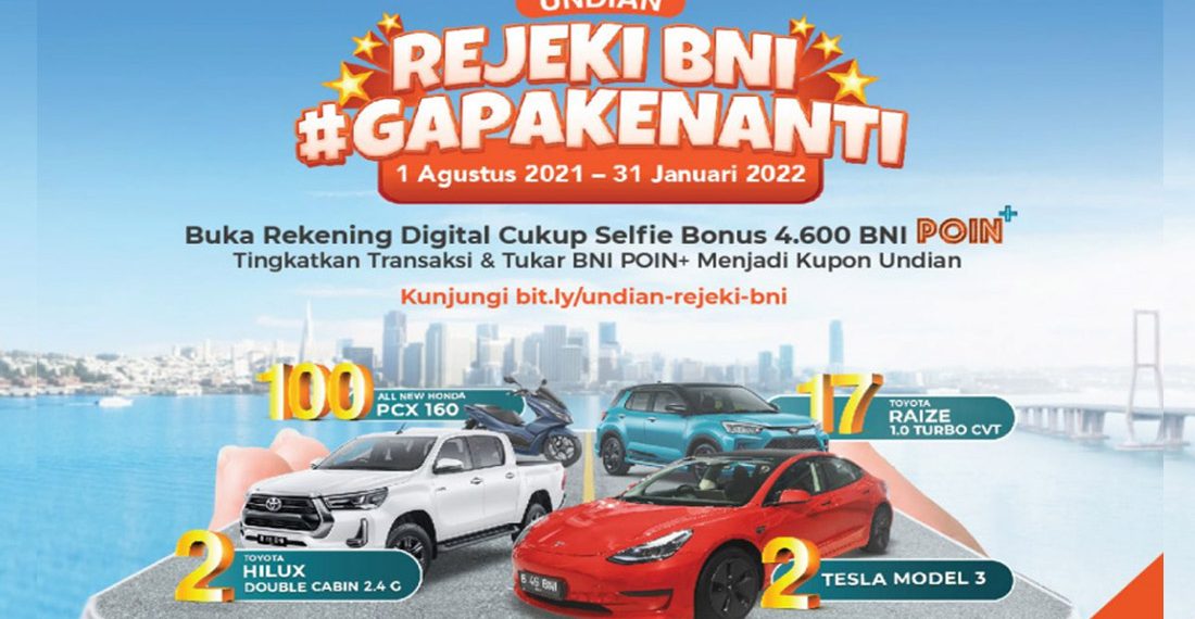 Mau Ikutan Program Undian BNI Berhadiah Kendaraan Ramah Lingkungan? Begini Caranya