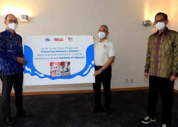 FFI dan Alfamart Salurkan 100 Ribu Kotak Susu ke 17 Daerah di Indonesia