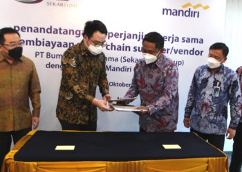 Bank Mandiri dan PT Bumi Pangan Utama Teken MoU Pembiayaan Kredit Talangan