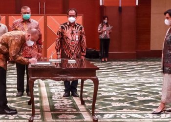 Ini Pesan Menkeu utnuk 3 Pejabat Pimpinan Tinggi Madya yang Baru Dilantik