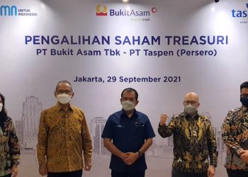 Lepas Saham Treasuri, PT Bukit Asam Sinergi dengan Taspen