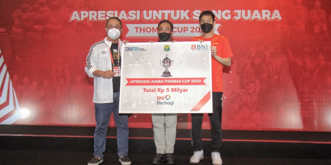 BNI Berikan Bonus kepada Tim Thomas CuP