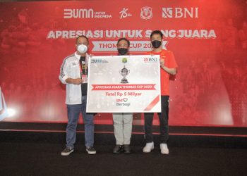 BNI Berikan Bonus kepada Tim Thomas CuP