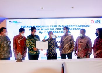 Penandatanganan Kerjasama Kredit Sindikasi Tol Cijago