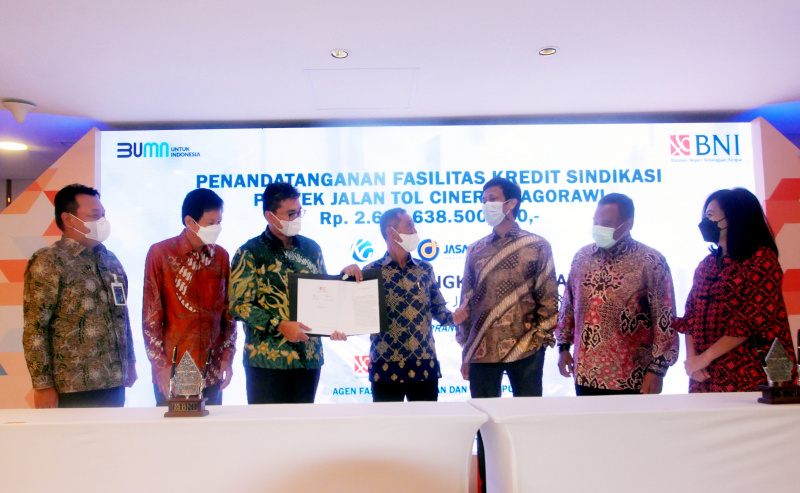 Penandatanganan Kerjasama Kredit Sindikasi Tol Cijago