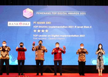 Bank DKI Raih Penghargaan Top Digital Implementation 2021
