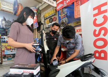 Untuk Silaturahmi Lebaran Yang Aman, Bosch Bagikan Aki Sepeda Motor Gratis