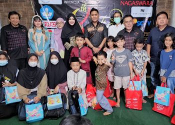 Sewindu Forwan Dirayakan Ratna Listy, Panglima Langit, dan Velline Chu Bersama Anak Yatim