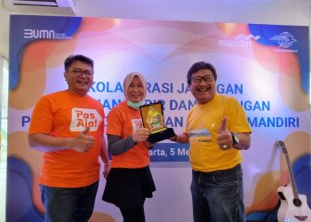 Tingkatkan Inklusivitas Layanan Keuangan dan Kurir, Bank Mandiri dan Pos Indonesia Resmikan Kerjasama Cross Keagenan