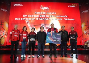 Respek buat Timnas Basket Indonesia, Bank Mandiri Berikan Apresiasi Dana Pembinaan