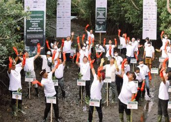 Dukung Ekonomi Berkelanjutan BSI dan OJK Tanam Pohon