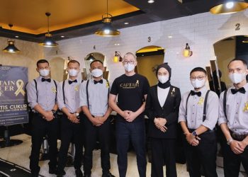 Semangati Pejuang Kanker, Captain Barbershop Gelar Gerakan 100 Pasukan Botak