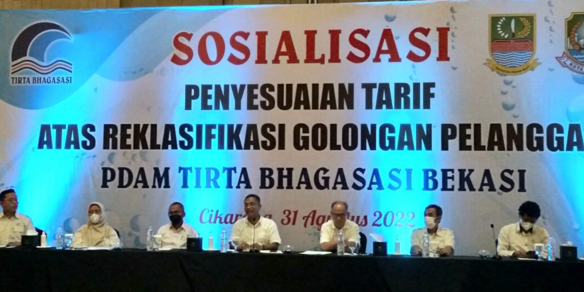 PDAM Tirta Bhagasasi Bekasi Sosialisasikan, Penyesuaian Tarif Reklasifikasi Golongan Pelanggan Per September 2022