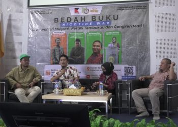 Diskusi bedah buku bertajuk ‘Di Bawah Sri Mulyani: Petani Tembakau dan Cengkeh Mati