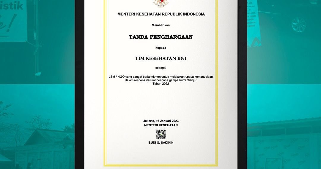 Tanggap Bencana Cianjur, Kemenkes Apresiasi BNI