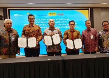 BSI bersama 3 Bank Syariah Perkuat Kerjasama Transaksi Pasar Uang Antar Bank Melalui Perdagangan Komoditi Syariah