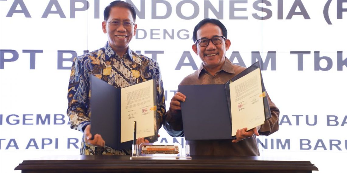 PT KAI dan dan Bukit Asam Tandatangani Perjanjian Kerja Sama Angkutan Batu Bara