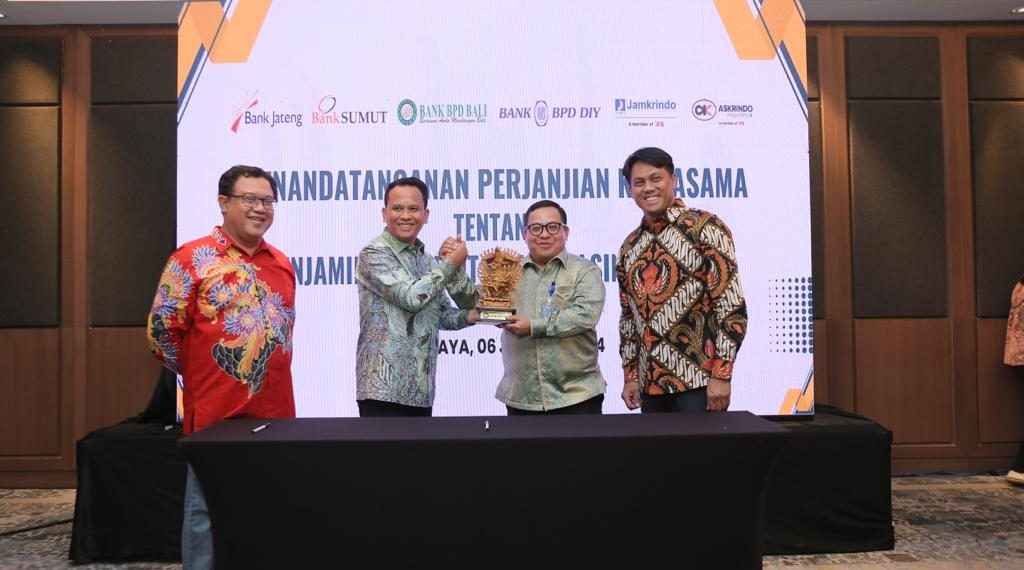 Jamin kredit Alsintan, Jamkrindo Tekan Perjanjian Kerja Sama Dengan 4 Bank Daerah