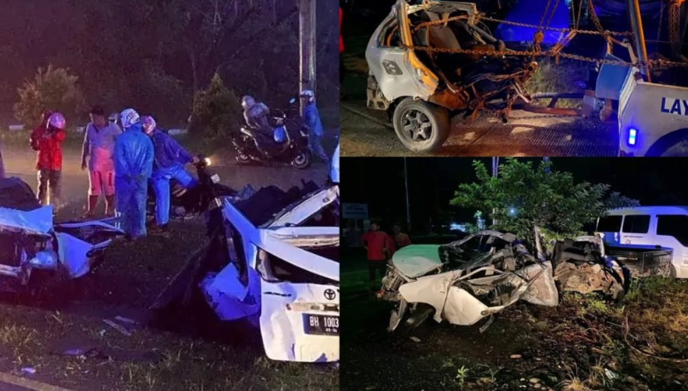 Avanza Veloz Terbelah Tabrak Tiang Gara-gara Ngebut Saat Hujan, ini Bahaya Aquaplanning